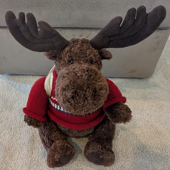 American Eagle Mac The Moose 15" Plush GUND Sweater Backpack Vintage Y2K - Picture 3 of 6